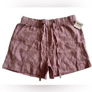 NWT linen C&C California Mauve Women's Cargo Shorts-  natural fibers